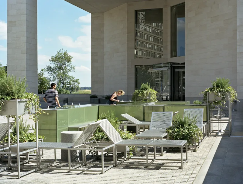 Andrea Blum gardens fountains summercafe mudam collection