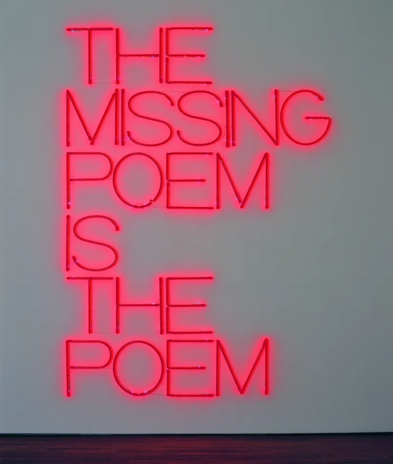Maurizio Nannucci The Missing Poem is the Poem mudam collection