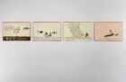 Daniela Ortiz, "The Rebellion of the Roots (France), I", 2021. Ensemble de 4 acryliques sur bois. 30 x 20 cm chacune. Collection Mudam Luxembourg. Acquisition 2022 © Courtesy de l’artiste et Laveronica Gallery