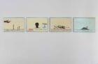Daniela Ortiz, "The Rebellion of the Roots (France), II", 2021. Ensemble de 4 acryliques sur bois. 30 x 20 cm chacune. Collection Mudam Luxembourg. Acquisition 2022 © Courtesy de l’artiste et Laveronica Gallery