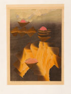 Germaine Hoffmann, " Cristal de feu", 1984. Collage. 56,5 x 39,9 cm. Collection Mudam Luxembourg. Acquisition 2021 @ Photo : Rémi Villaggi | Mudam Luxembourg