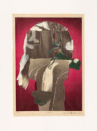 Germaine Hoffmann, "Casque*, 1991. Collage. 56,6 x 39,8 cm. Collection Mudam Luxembourg, Musée d’Art Moderne Grand-Duc Jean. Acquisition 2021 © Photo : Rémi Villaggi | Mudam Luxembourg