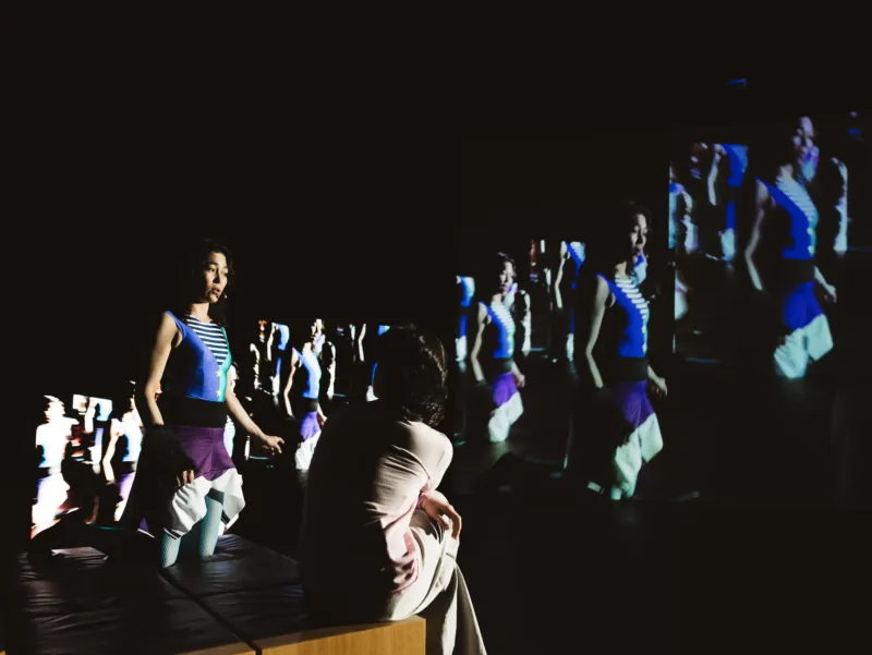 Ivan Cheng, ‘The Fountain’, Mudam Luxembourg. Performance: Lev Babych, Ivan Cheng, Jeanna Serikbayeva. Costumes: Good & Bad. Photo: Eike Walkenhorst © Mudam Luxembourg