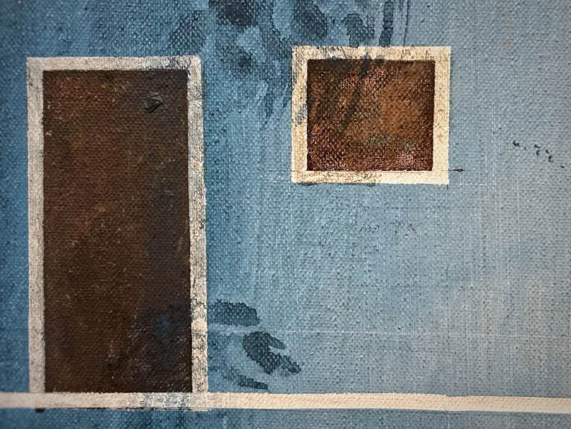 Edi Hila, ‘The Blue House‘, 2000 (détail). Collection Mudam Luxembourg