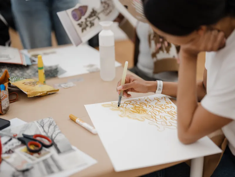 Creative workshop with Magali Medinger, 2026, Mudam Luxembourg. Photo: Marion Dessard © Mudam Luxembourg