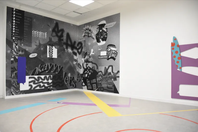 Vue d'une exposition à l'École supérieure d’art de Lorraine