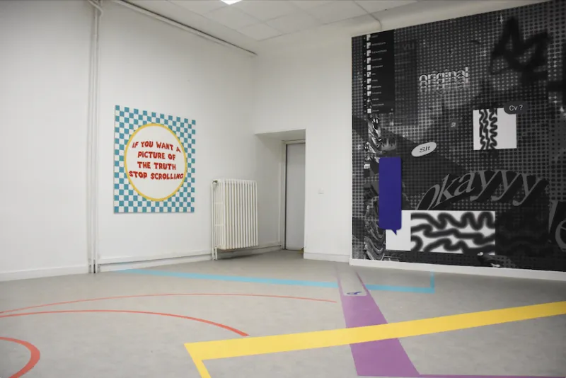 Vue d'une exposition à l'École supérieure d’art de Lorraine