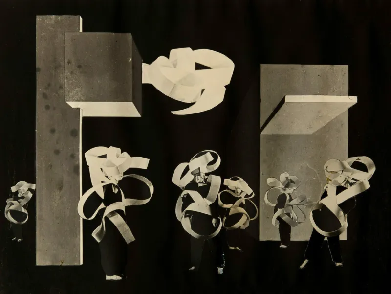 Xanti Schawinsky, ‘Spectodrama – 8 (building tensional)’, 1925-1937. Collage on cardboard. 40,5 x 51,5 cm