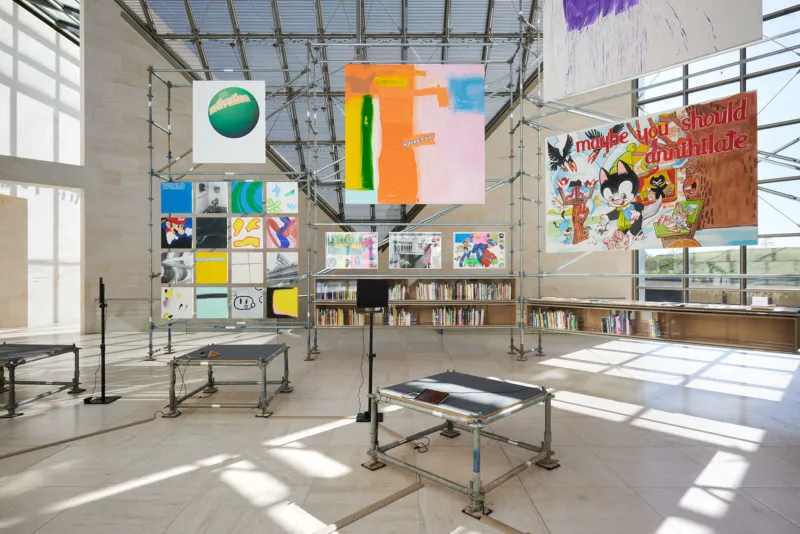 Vue de l'exposition "Michel Majerus. SINNMASCHINE", Mudam Luxembourg 31.03 – 01.10.2023 @ Photo : Mareike Tocha | Mudam Luxembourg