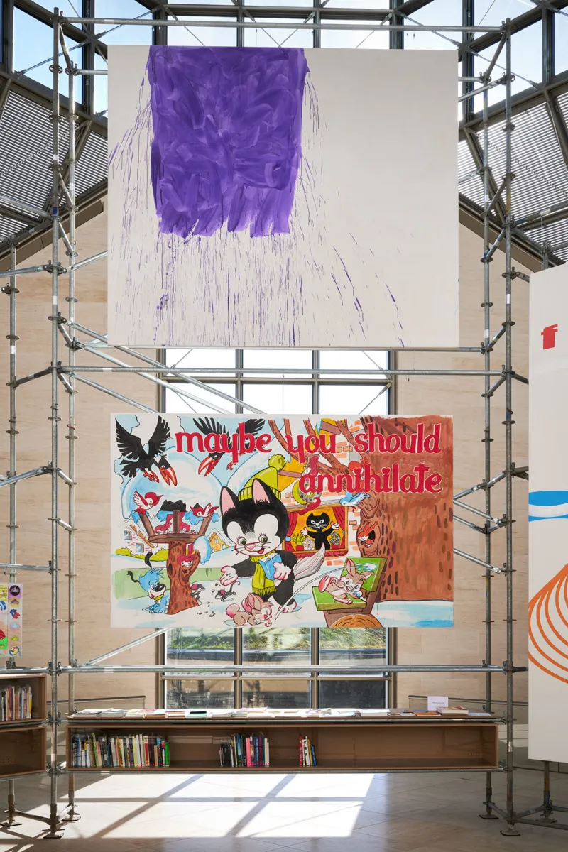 Vue de l'exposition "Michel Majerus. SINNMASCHINE", Mudam Luxembourg 31.03 – 01.10.2023 @ Photo : Mareike Tocha | Mudam Luxembourg