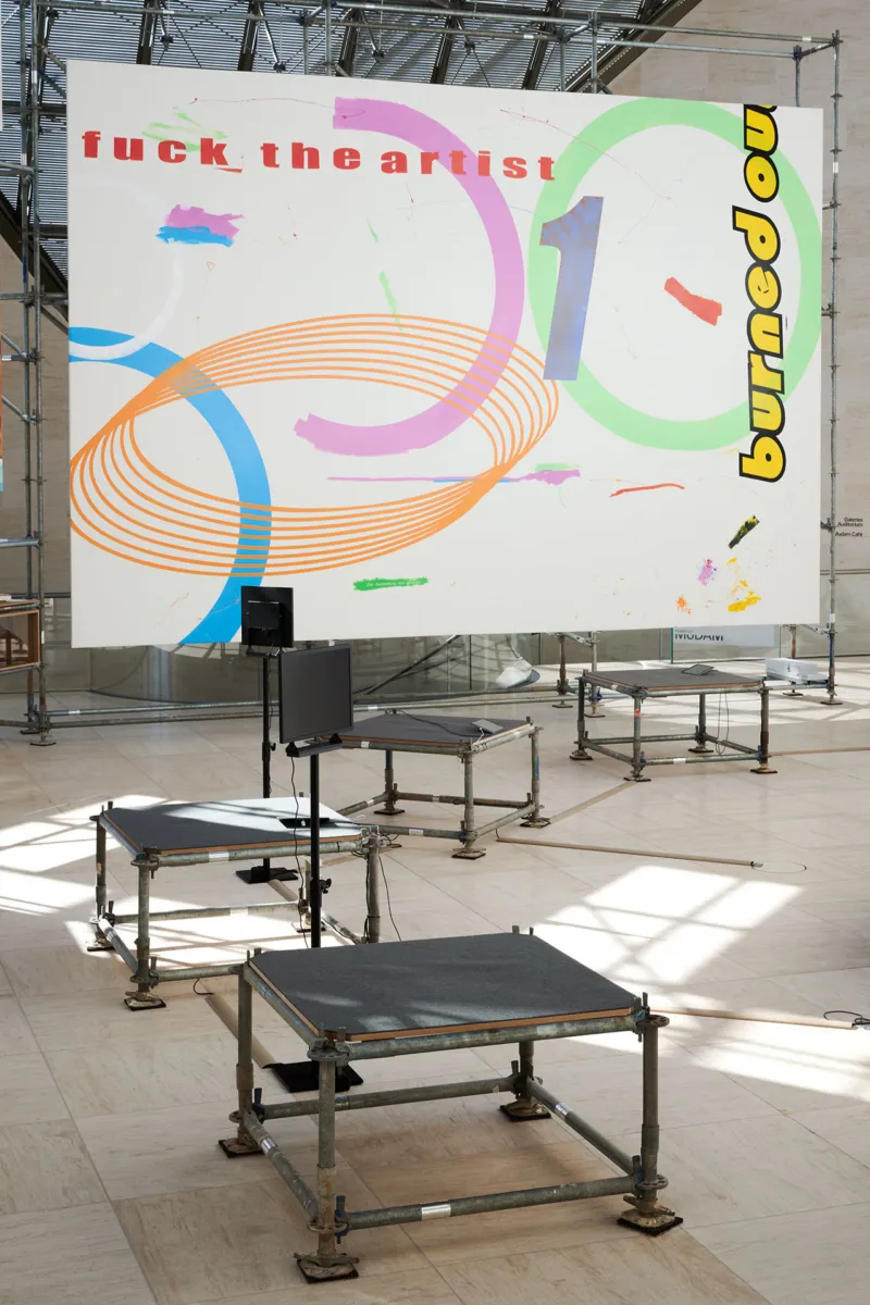 Vue de l'exposition "Michel Majerus. SINNMASCHINE", Mudam Luxembourg 31.03 – 01.10.2023 @ Photo : Mareike Tocha | Mudam Luxembourg