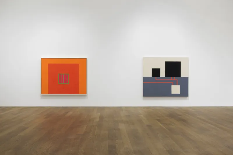 Vue de l'exposition "Peter Halley. Conduits: Paintings from the 1980s", Mudam Luxembourg 31.03 – 15.10.2023 © Photo : Mareike Tocha | Mudam Luxembourg