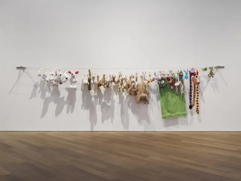 Vie of the exhibition ‘Cosima von Bonin: Songs for Gay Dogs’, Mudam Luxembourg. Photo: Mareike Tocha © Mudam Luxembourg
