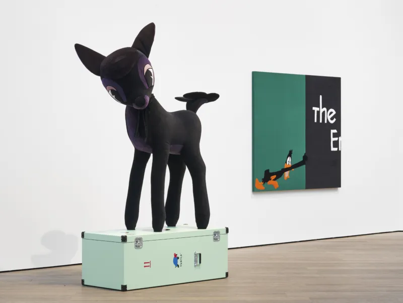 View of the exhibition ‘Cosima von Bonin: Songs for Gay Dogs’, Mudam Luxembourg. Photo: Mareike Tocha © Mudam Luxembourg