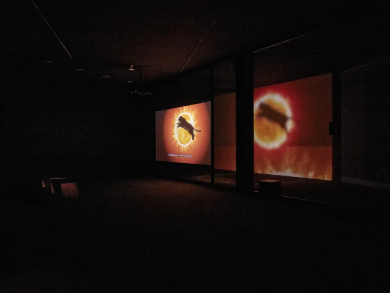 View of the exhibition ‘Ho Tzu Nyen: Time & the Tiger’, Mudam Luxembourg. Photo: Mareike Tocha © Mudam Luxembourg