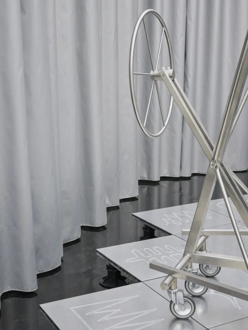Exhibition view ‘Andrea Mancini & Every Island: A Comparative Dialogue Act’, Mudam Luxembourg. Photo: Mareike Tocha © Mudam Luxembourg