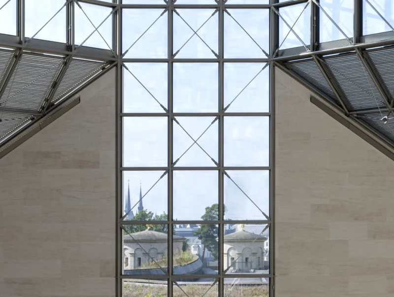 Mudam Luxembourg – Musée d'Art Moderne Grand-Duc Jean, I. M. Pei architect design. Photo: Marc Domage © Mudam Luxembourg