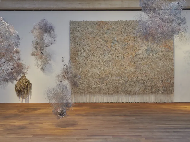 Exhibition view ‘Igshaan Adams: Between Then and Now’, Mudam Luxembourg. Photo: Marc Domage © Mudam Luxembourg