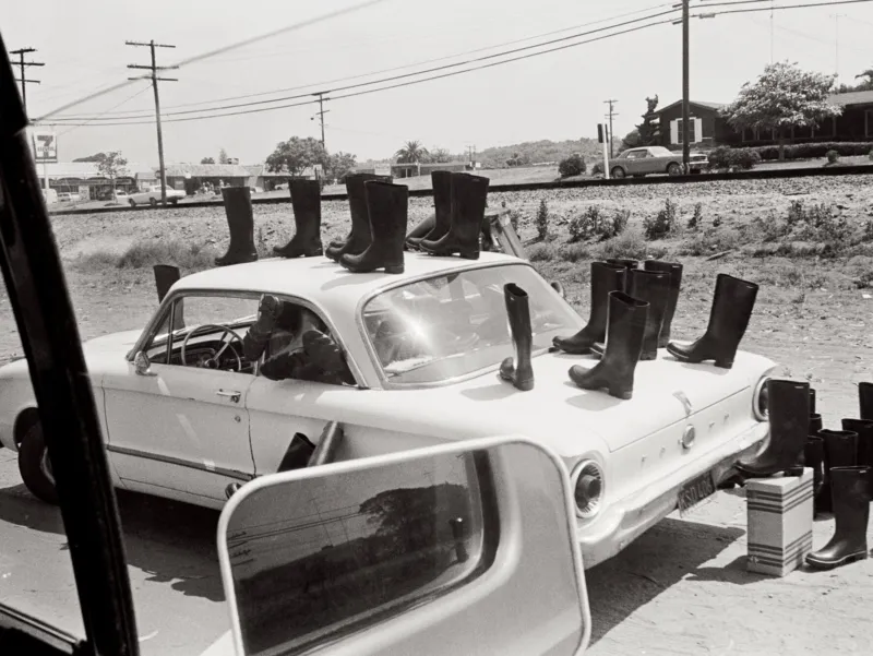 Eleanor Antin, ‘100 Boots’, 1971–73. Courtesy of the artist and Richard Saltoun