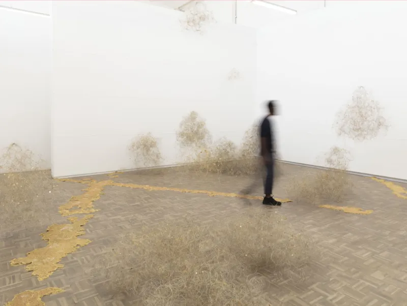Igshaan Adams, ‘Gebedswolke’, 2021–23 © Igshaan Adams. Courtesy the artist, Thomas Dane Gallery and blank projects. Photo: Mario Todeschini