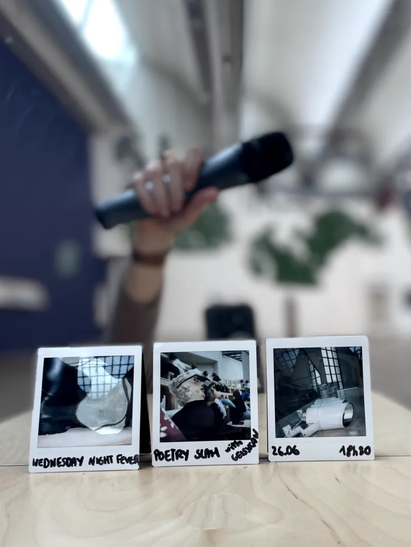 A series of polaroid pictures taken in the Mudam exhibitions.