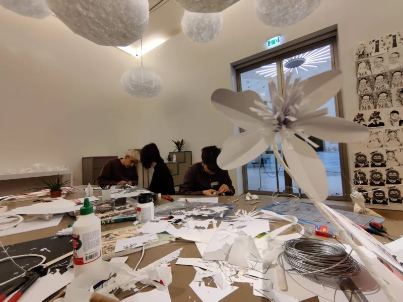 Vue du workshop papier avec Steve Jakobs
