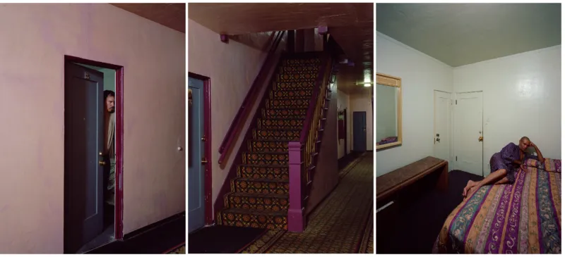 JEFF WALL Staircase and two rooms 2015