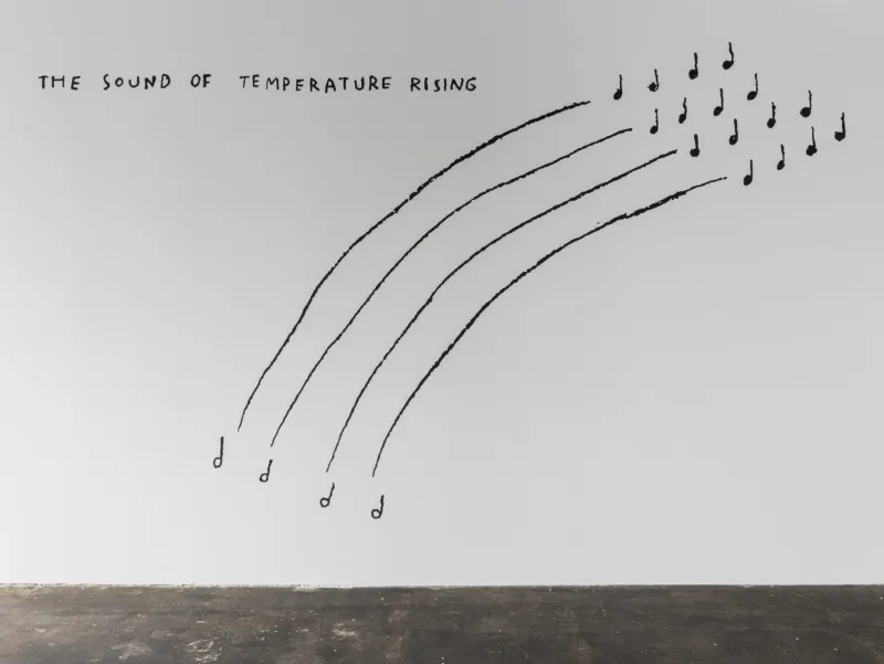 Christine Sun Kim, ‘The Sound of Temperature Rising’, 2019. Installation view, ‘Undocumented’, PS120, Berlin, Germany, 2019. Courtesy of the artist and PS120. Photo: Stefan Korte