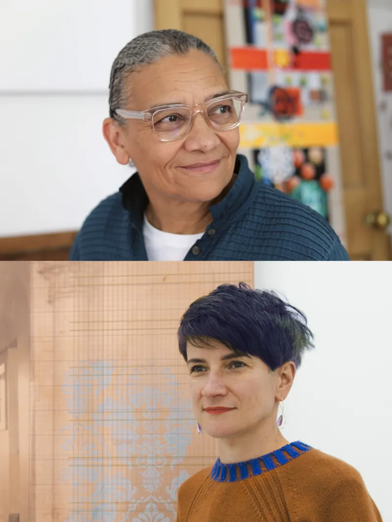 Portrait of Lubaina Himid. Courtesy of the artist and Hollybush Gardens, London. Photo: Magda Stawarska + Portrait of Magda Stawarska. Courtesy of the artist. Photo: Lubaina Himid