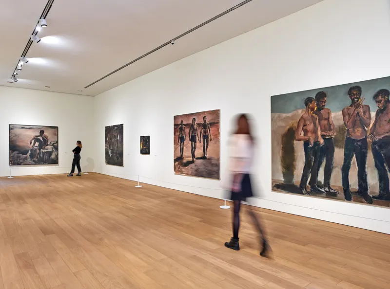 Vue de l'exposition "Lynette Yiadom-Boakye. Fly In League With The Night", 01.04 – 05.09.2022, Mudam Luxembourg