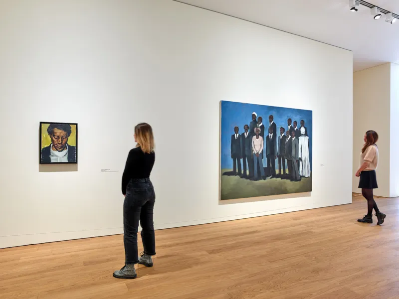 Vue de l'exposition "Lynette Yiadom-Boakye. Fly In League With The Night", 01.04 – 05.09.2022, Mudam Luxembourg