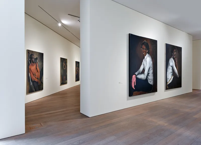 Vue de l'exposition "Lynette Yiadom-Boakye. Fly In League With The Night", 01.04 – 05.09.2022, Mudam Luxembourg