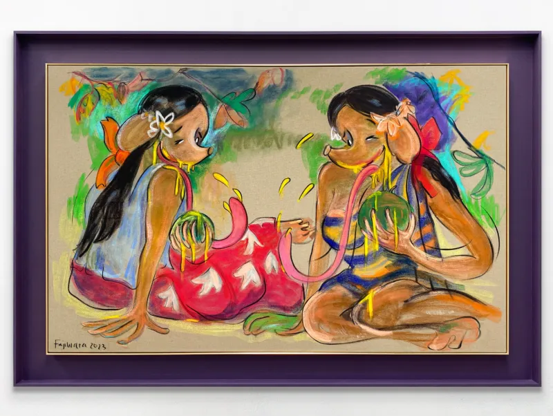 Simon Fujiwara, ‘Who are the Two Natives Holding Coconuts?’, 2023. Courtesy of the artist. Photo: Ramiro Chaves
