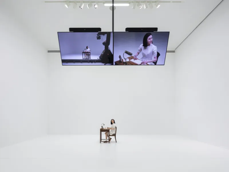 Simon Fujiwara, ‘Likeness’, 2018. Exhibition view ‘Simon Fujiwara, Hope House’, Blaffer Art Museum at the University of Houston, Texas, 2020-21 © Photo: Sean Fleming