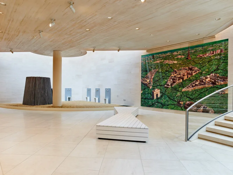 Vue de lexposition Bert Theis Building Philosophy Cultivating Utopia photo Rémi Villaggi Mudam Luxembourg 1