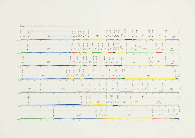 A colourful sheet of music