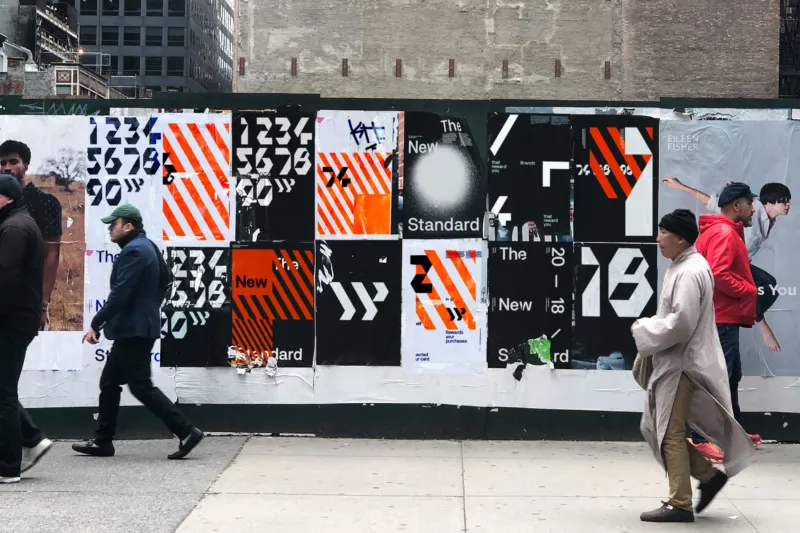 Poster wall in a city