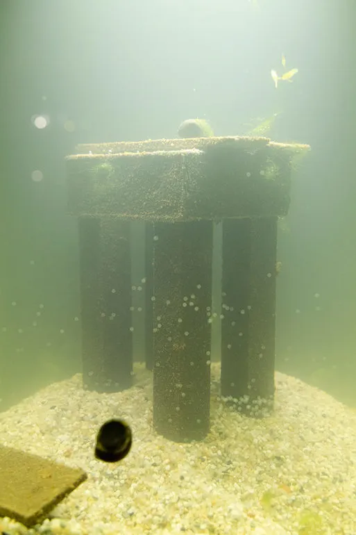 An underwater chair