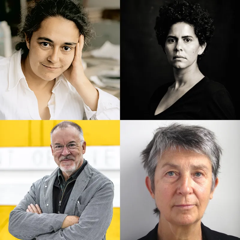 From left to right and top to bottom:  Tacita Dean (Photo: Jim Rakete), Julie Mehretu, Matt Mullican and Briony Fer All rights reserved