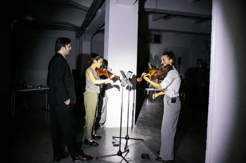 Billy Bultheel & James Richards, ‘Workers in Song’, WIELS, 2023 © Photo: Tine Declerck