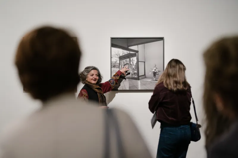 Dayanita Singh in her exhibition at Mudam.