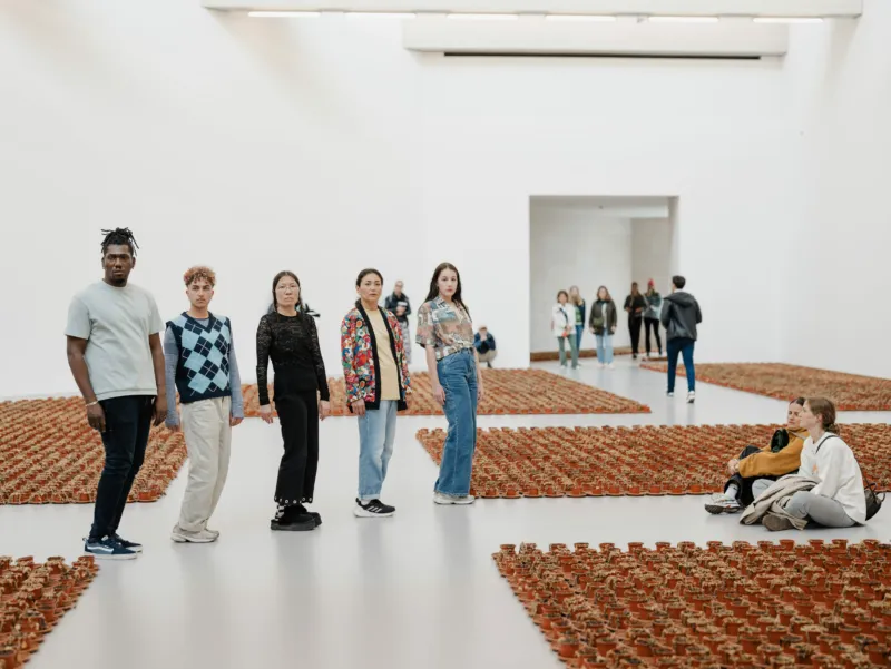 Nina Beier and Bob Kil, ‘Field Trip’, 2023. Performance view Mudam Luxembourg, 2024 © Courtesy of the artists. Photo: Marion Dessard | Mudam Luxembourg