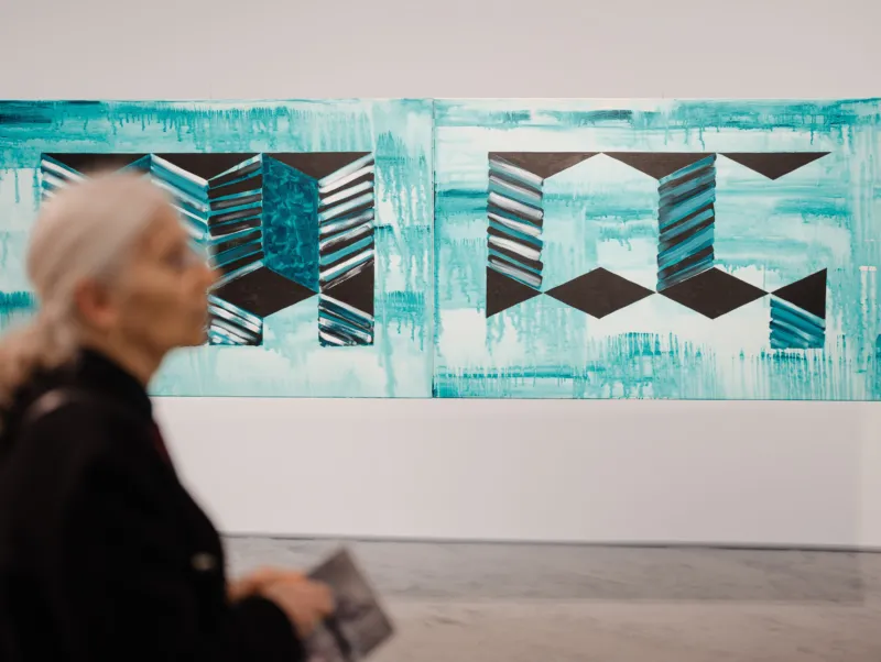 View of the exhibition ‘Lubaina Himid and Magda Stawarska: Nets for Night and Day’, Mudam Luxembourg. Photo: Marion Dessard © Mudam Luxembourg