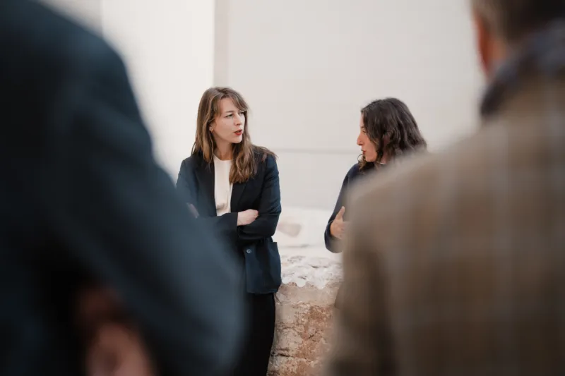 Curators Sarah Beaumont and Joel Valabrega