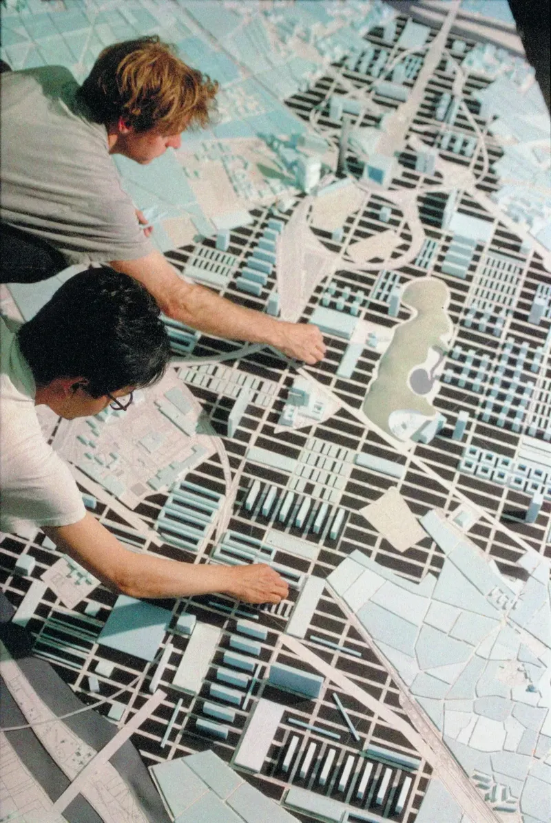 OMA mission grand axe, Masterplan La Défense, Paris 1991