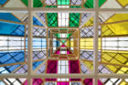 Daniel Buren, ‘Architecture, contre-architecture : transposition’, 2010, Travail in situ, Production Mudam Luxembourg. Photo : Andrés Lejona © Mudam Luxembourg